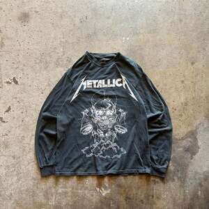 Metallica 'And Justice For All' Long Sleeve Graphic Tee, Y2K Skull, Size XS